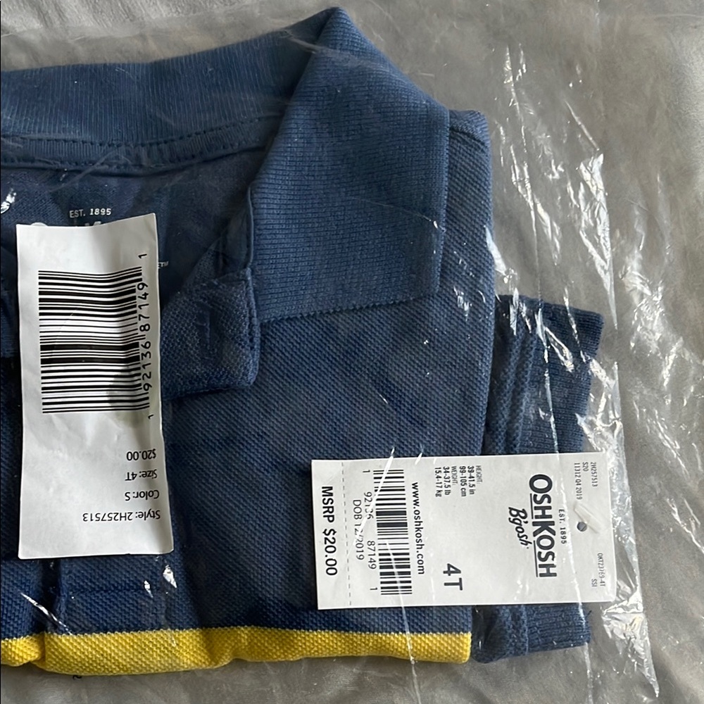OshKosh B'gosh Blue and Yellow Polo Shirt